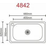 4842 САТИН 0,6/160 мийка кухонна ТМ Valeso
