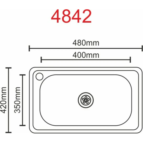 4842 САТИН 0,6/160 мийка кухонна ТМ Valeso