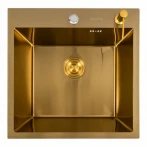 Кухонна мийка Gold Valeso Handmade круглий, VALESO 50×50 PVD (сифон 3,0/0,8)