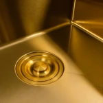 Кухонна мийка 50*50 PVD Gold Valeso Handmade (сифон круглий, 3,0/0,8)