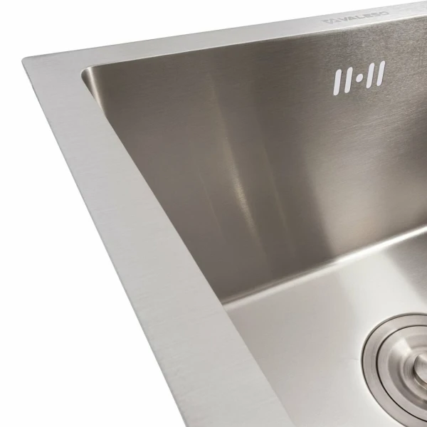 Кухонна мийка нержавійка 44*44 VALESO Handmade монтаж під стільницю (3.0/0.8)