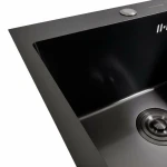 Кухонна мийка 50*50 PVD чорна Valeso Handmade (товщина 3,0/1.5)