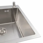 50*50 Мийка нержавійка Valeso Handmade з підставкою для ножів (3,0/0,8)