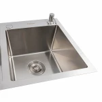 Кухонна мийка 78*43 нержавійка на дві чаші VALESO Handmade (3.0/0.8)