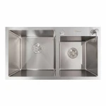 Кухонна мийка 78*43 нержавійка на дві чаші VALESO Handmade (3.0/0.8)