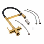 Змішувач кухонний NES-TN65 PVD золотий