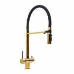 Змішувач кухонний NES-TN65 PVD золотий