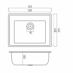 Гранітна мийка для кухні VALESO 5444 OASIS матова Сафарі