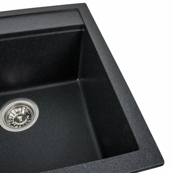 Гранітна мийка для кухні VALESO 5149 FIESTA матовий Карбон