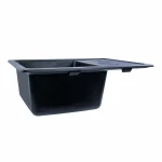 Гранітна мийка для кухні VALESO 6243 LIANA матова Чорний металік