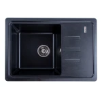 Гранітна мийка для кухні VALESO 6243 LIANA матова Чорний металік