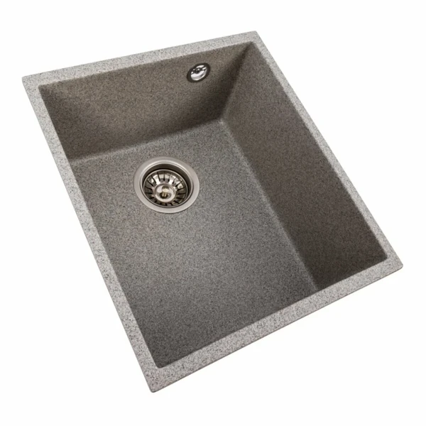 Гранітна мийка для кухні VALESO 3744 ROXY матова Сіра