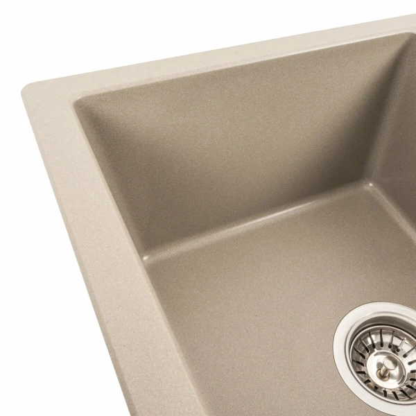 Гранітна мийка для кухні VALESO 5851 ARIA матовий Титан