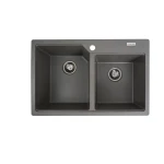 Гранітна мийка для кухні VALESO 7850 HARMONY матова Сірий мусон