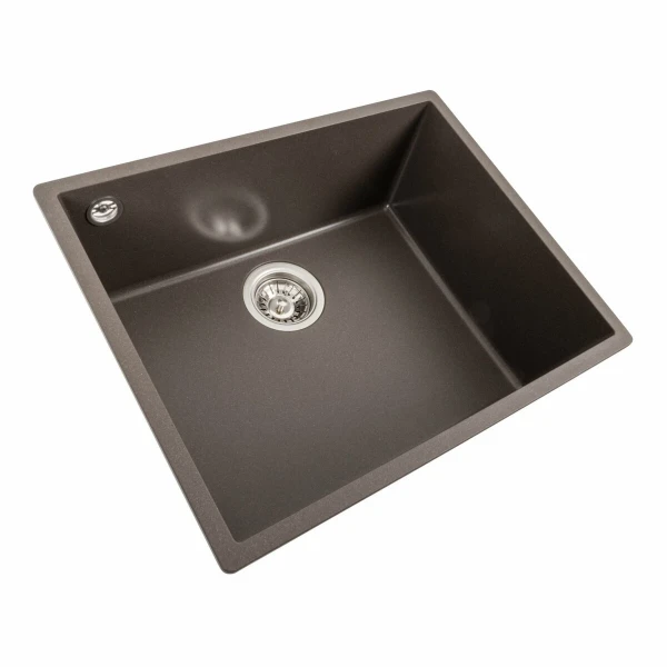 Гранітна мийка для кухні Темна скеля VALESO 5444 OASIS матова