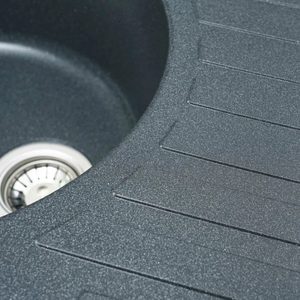 Гранітна мийка для кухні VALESO 7750 LIRA матова Антрацит