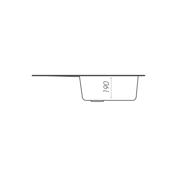 Гранітна мийка для кухні VALESO 7750 LIRA матова Антрацит