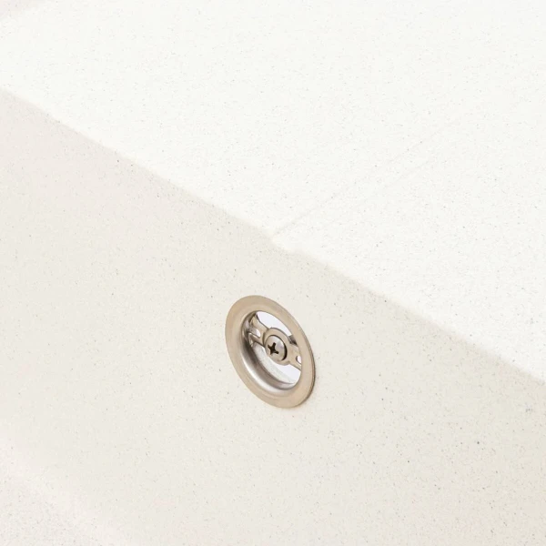 Гранітна мийка для кухні VALESO 7843 SOLID матова Біла в крапку