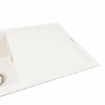 Гранітна мийка для кухні VALESO 7843 SOLID матова Біла в крапку