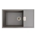 Гранітна мийка для кухні VALESO 8650 DIAMOND матова (сірий металік)