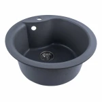 Гранітна мийка для кухні VALESO 480 TURAS матова Сірий мусон