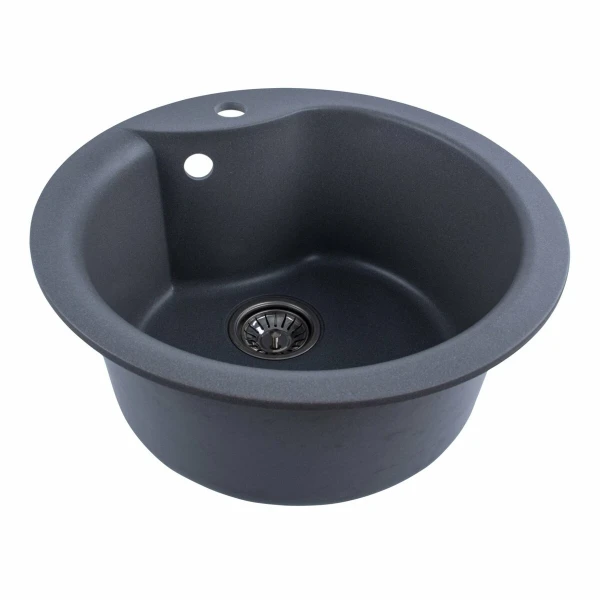 Гранітна мийка для кухні VALESO 480 TURAS матова Сірий мусон