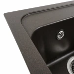 Гранітна мийка для кухні VALESO 4050 KORRADO матова Темна скеля