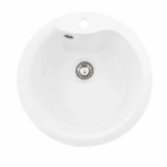 Гранітна мийка для кухні VALESO 480 TURAS матова Білосніжна