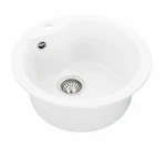 Гранітна мийка для кухні VALESO 480 TURAS матова Білосніжна