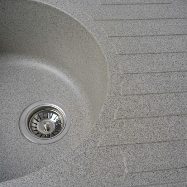 Гранітна мийка для кухні VALESO 7750 LIRA матова Сіра