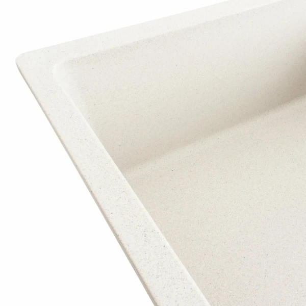 Гранітна мийка для кухні VALESO 7850 ROMA матова (білий в крапку)