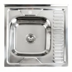 Кухонна мийка нержавіючої сталі Platinum ПОЛІРОВКА PLATINUM 6060 L з (0,7/160 мм)