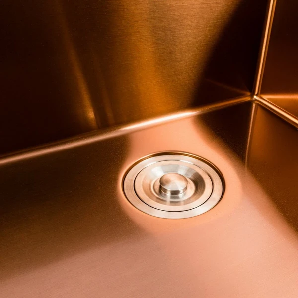 Кухонна мийка Platinum Handmade мідь 500x500x220 мм + дозатор в PLATINUM PVD (3,0/1,5 комплекті)