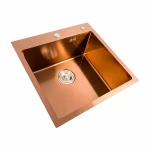Кухонна мийка Platinum Handmade мідь 500x500x220 мм + дозатор в PLATINUM PVD (3,0/1,5 комплекті)