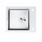 Кухонна мийка Handmade 600х510х200 PLATINUM WHITE GLASS