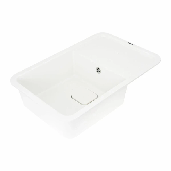 Гранітна мийка для кухні Platinum Білосніжна PLATINUM 7850 CUBE матова