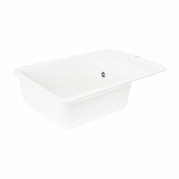 Гранітна мийка для кухні Platinum Білосніжна PLATINUM 7850 CUBE матова