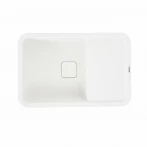 Гранітна мийка для кухні Platinum 7850 CUBE матова Білосніжна