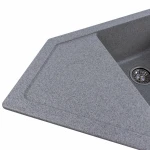 Гранітна мийка для кухні Platinum 9950 PANDORA матова Сіра