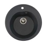Гранітна мийка для кухні Platinum Антрацит PLATINUM 510 LUNA матова