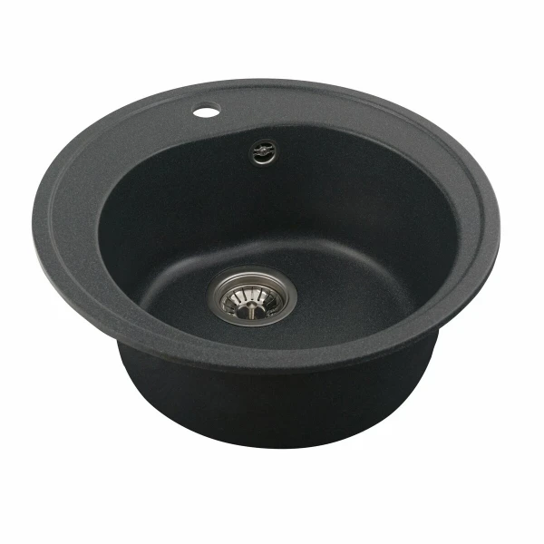 Гранітна мийка для кухні Platinum Антрацит PLATINUM 510 LUNA матова