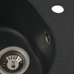 Гранітна мийка для кухні Platinum Антрацит PLATINUM 510 LUNA матова