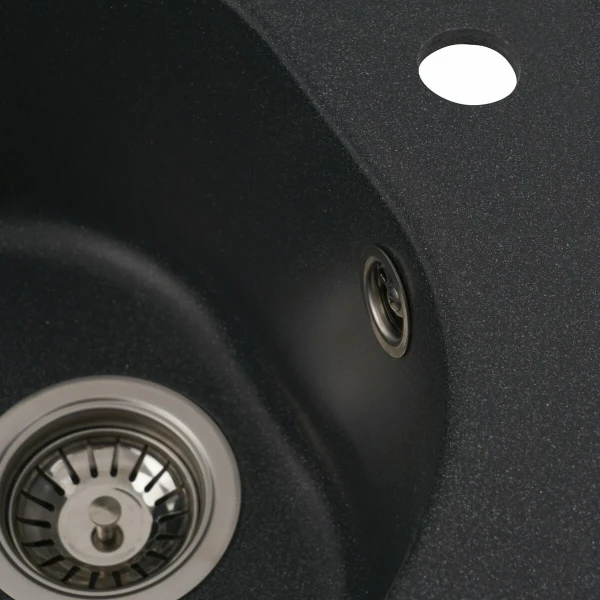 Гранітна мийка для кухні Platinum Антрацит PLATINUM 510 LUNA матова