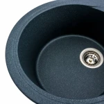 Гранітна мийка для кухні Platinum 5847 ONYX матова (антрацит)