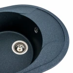 Гранітна мийка для кухні Platinum 5847 ONYX матова (антрацит)