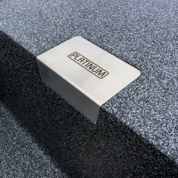 Гранітна мийка для кухні Platinum 8650 DIAMOND матова (графіт)