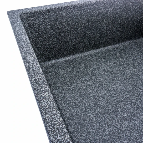 Гранітна мийка для кухні Platinum 8650 DIAMOND матова (графіт)