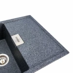 Гранітна мийка для кухні Platinum 8650 DIAMOND матова (графіт)