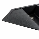 Гранітна мийка для кухні Platinum 9950 PANDORA матовий Карбон