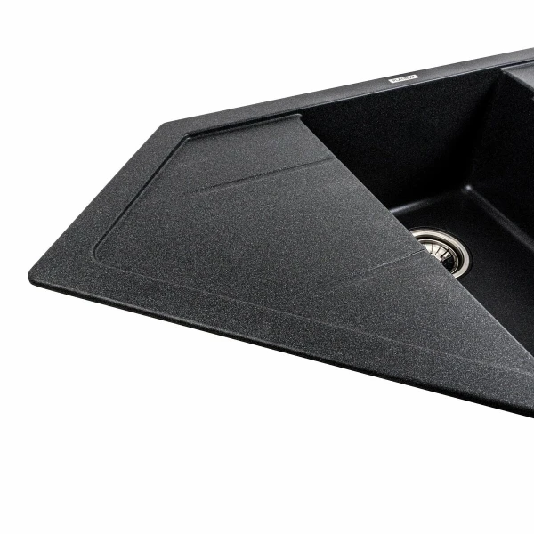 Гранітна мийка для кухні Platinum 9950 PANDORA матовий Карбон